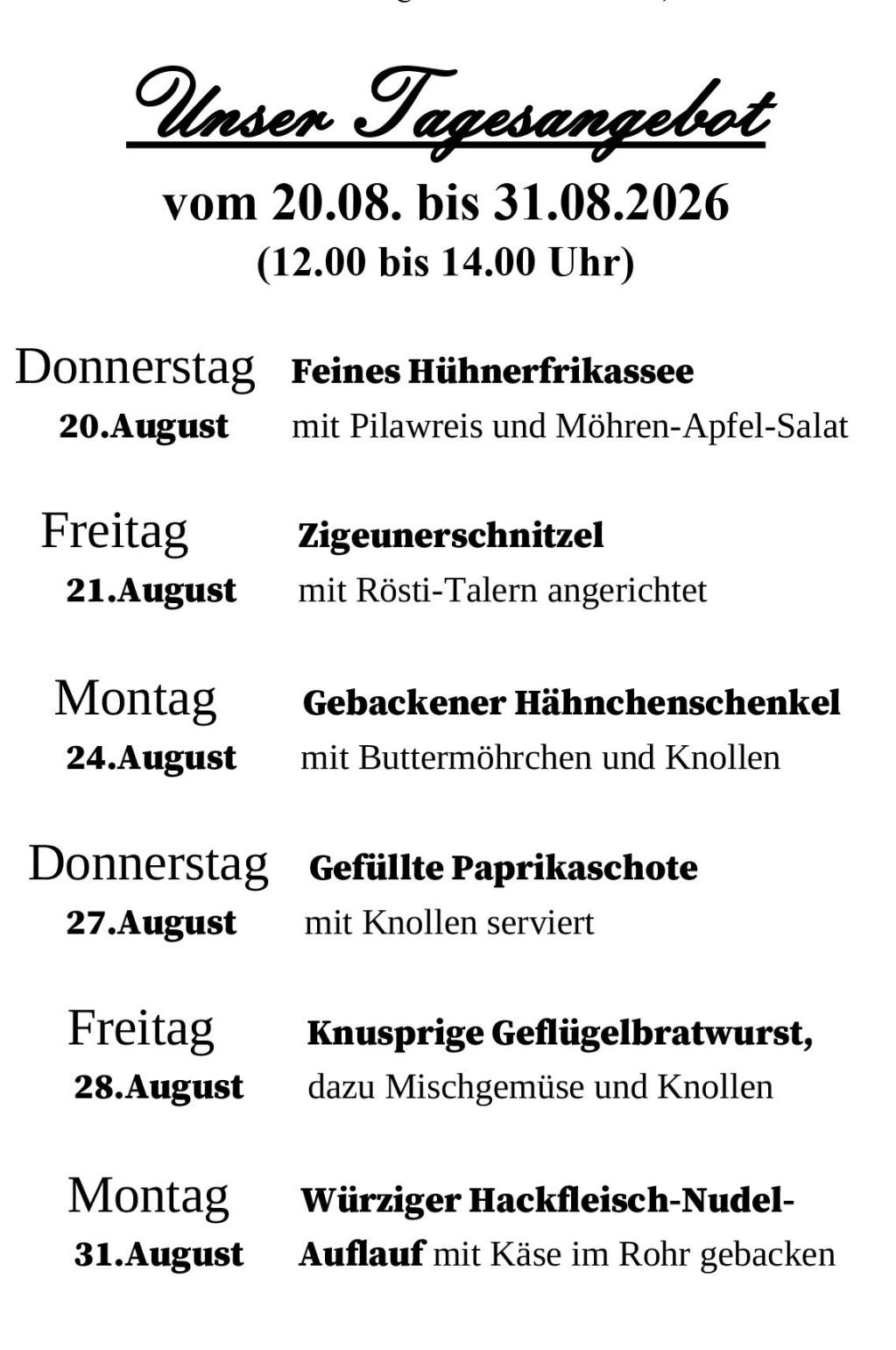 Tagesangebot
