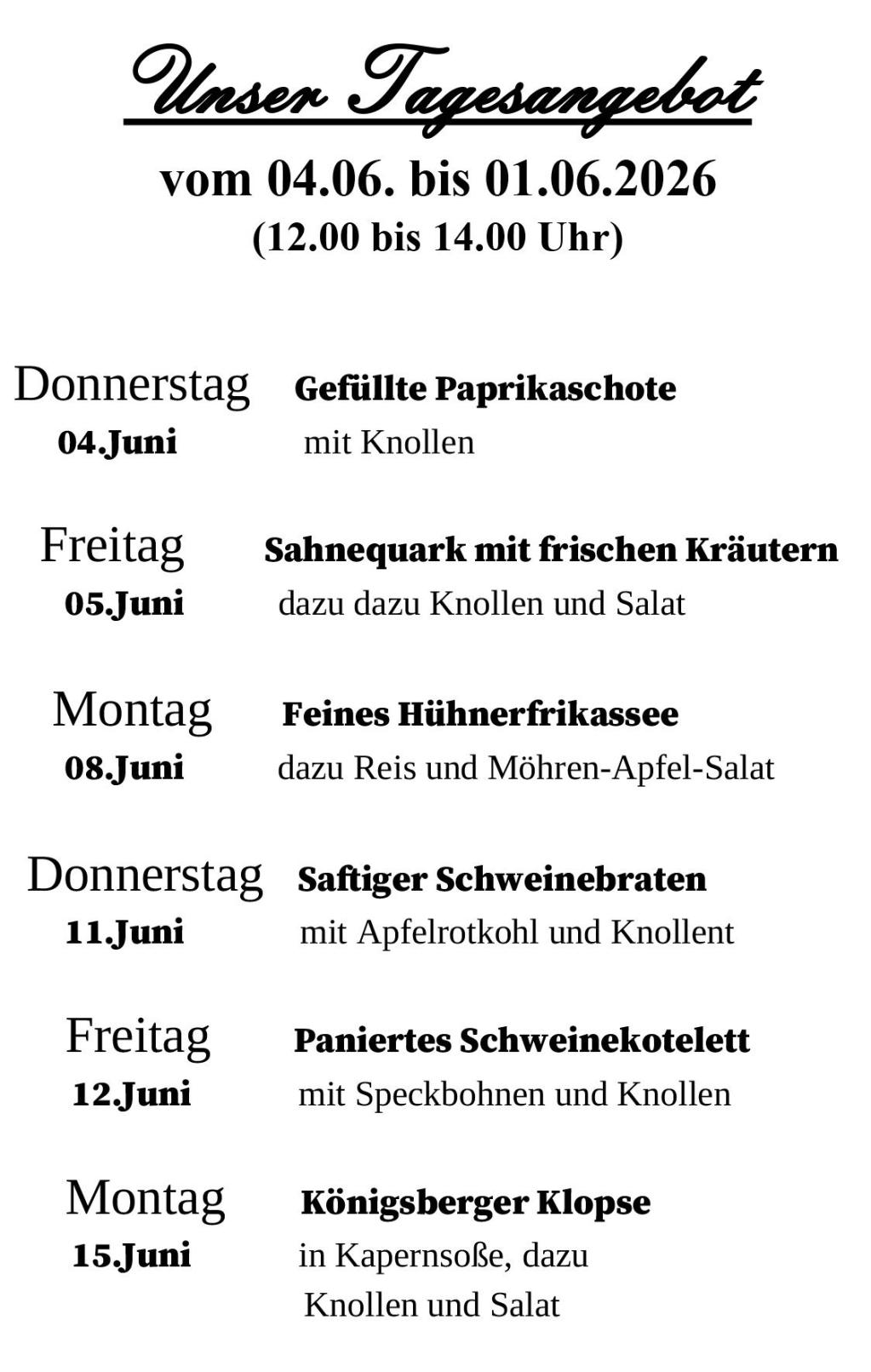 Tagesangebot