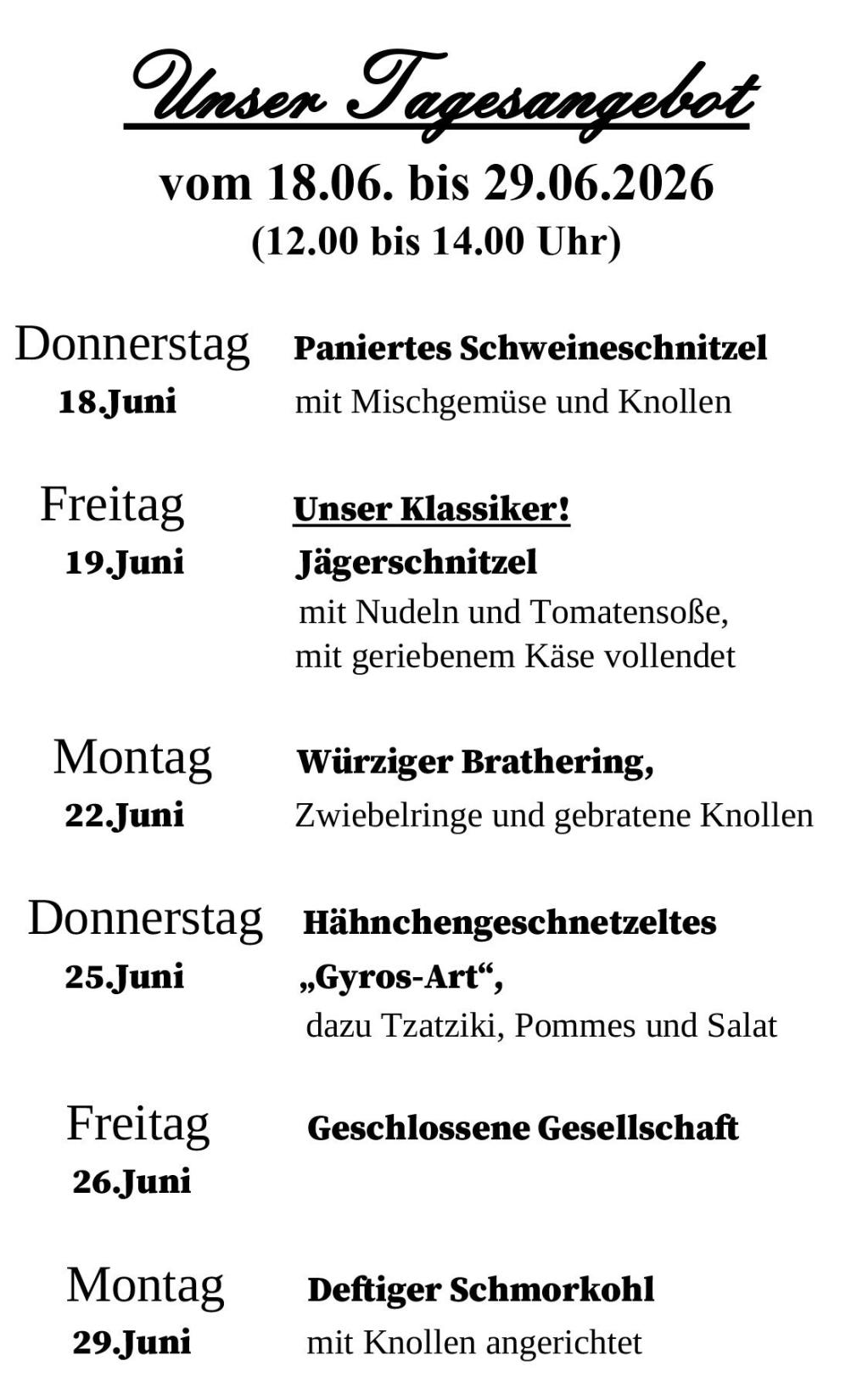 Tagesangebot