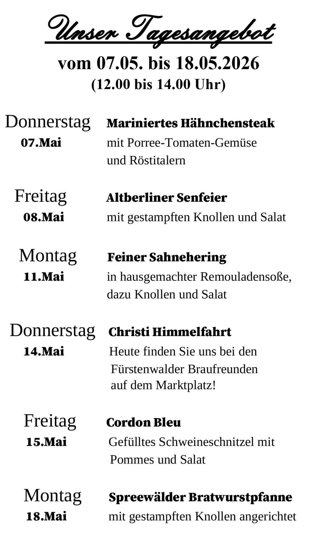 Tagesangebot