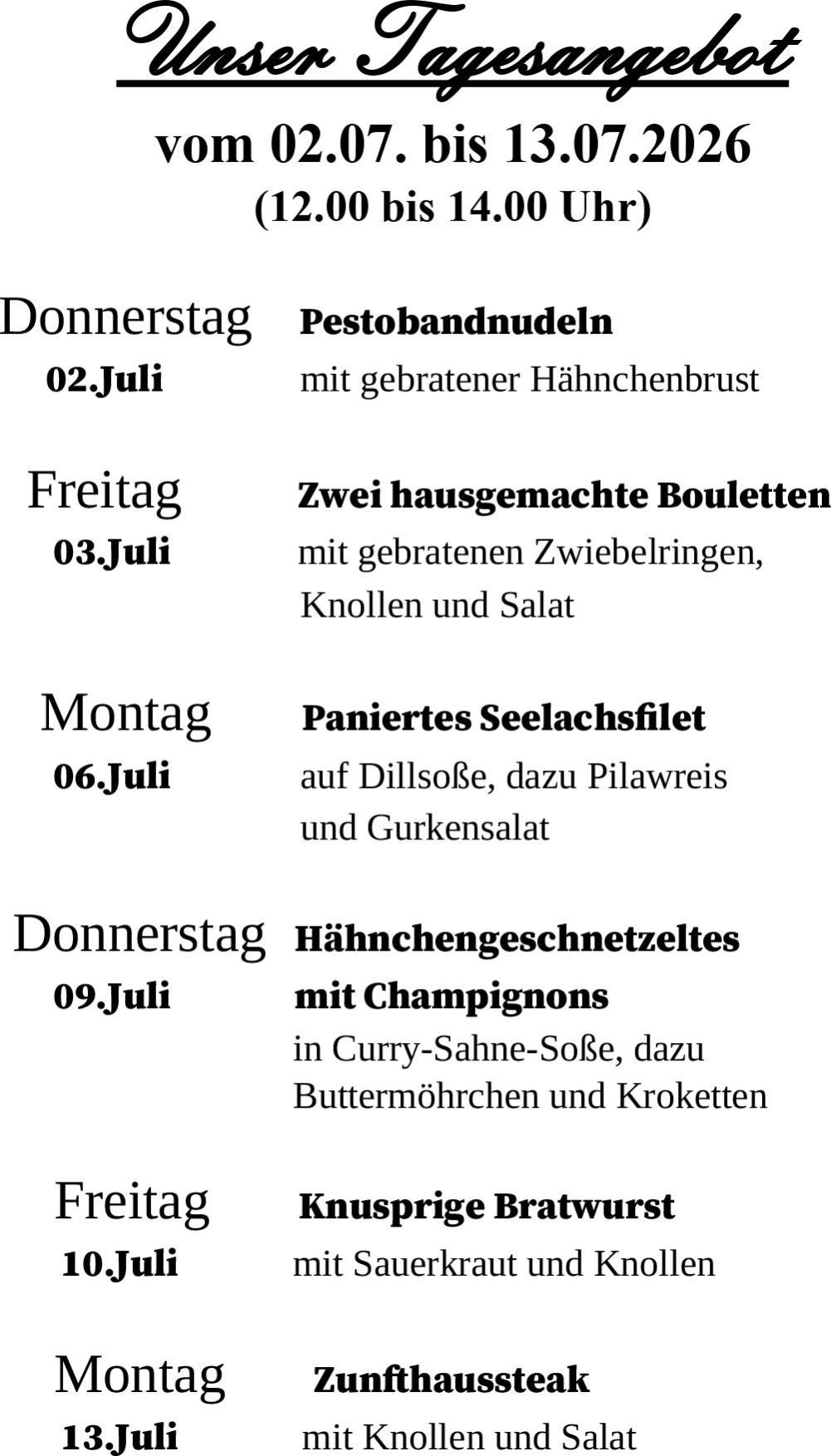 Tagesangebot